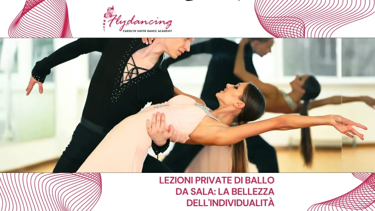 Ballerino che esprime gioia e liberazione mentre danza, catturando l'essenza dell'espressione personale nel ballo da sala durante una lezione privata di ballo